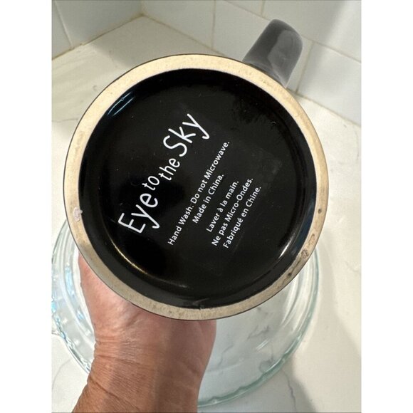 Eye to the Sky Coffee Mug Cosmic Vibes Black Gold foil 20oz Coffee Mug - Picture 11 of 13